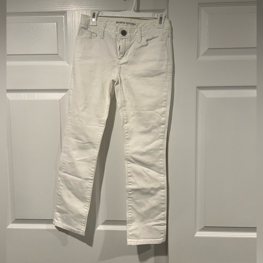 Banana republic white skinny jeans. Size 25